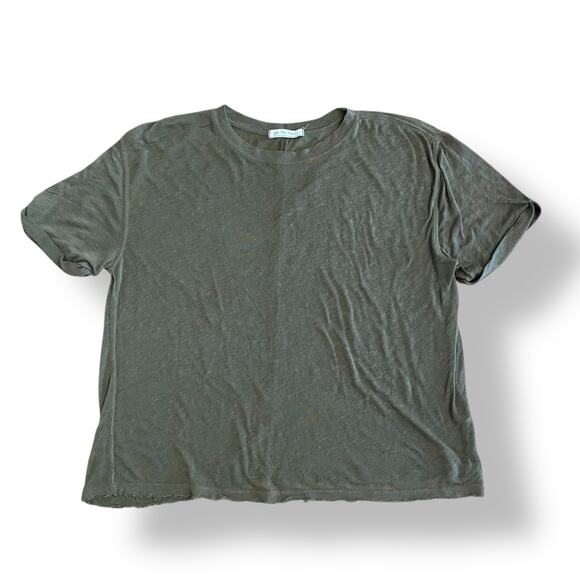 Free‎ People We The Free Womens Green Clare Shirt Size M Boho Streetwear - Picture 1 of 9